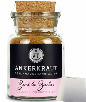 Produktbild von Ankerkraut Zimt & Zucker (100g Glas) + usy Block