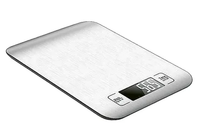 Produktbild von Mia Küchenwaage KW 7006 Wiegebereich: bis zu 5 kg, Elektronische Küchenwaage, 5 kg, 1 g, Edelstahl, Edelstahl, LCD