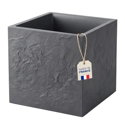 Produktbild von BigDean Blumenkübel Doppelwandig Schwer  Europe Steinoptik ca. 50x50x50 cm Extrem Robust für Innen und Außen