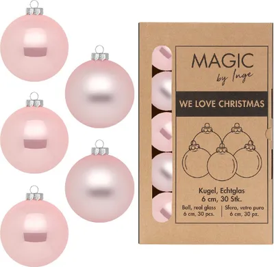 Produktbild von Weihnachtskugeln Glas 6cm 30 Stück - Lovely Magnolia