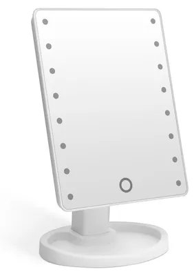 Produktbild von Schminkspiegel mit LED Beleuchtung - Standspiegel - Kosmetik / Schminkspiegel - Rasierspiegel - Batteriebetrieben - Schönes Geschenk