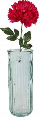 Produktbild von Glas Blumenvase 28x11cm Transparent Hellblau Deko