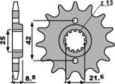 Produktbild von Vorderritzel 523 15 18NC für Kawasaki KLR600/650 '84-'90 (Kette 520)