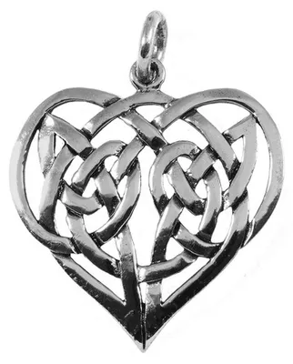 Produktbild von Celtic Heart Schmuck Anhänger 925er Silber 27x28mm