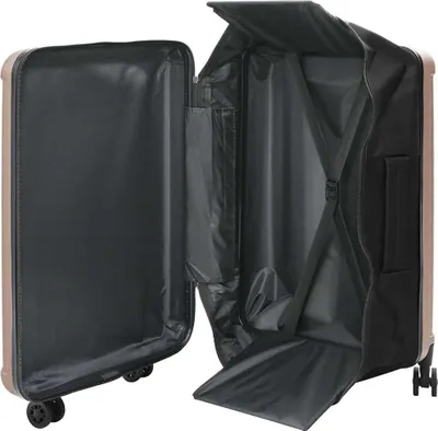 Imagen del producto de Maleta vidaXL con candado, color rosa dorado, 50 x 30 x 76 cm, fabricada en plástico ABS