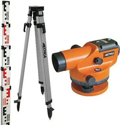 Image de Kit niveau optique 32X METRICA portée 1000m + trépied + mire 4m - 89222