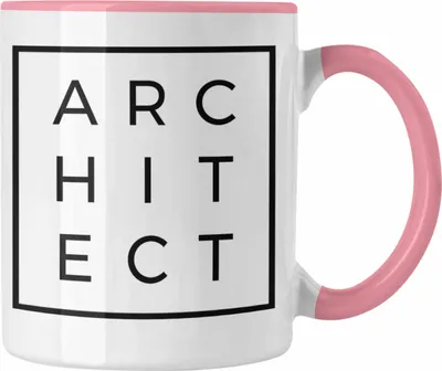 Produktbild von Trendation - Architekt Geschenke Tasse Lustig Kaffeetasse mit Spruch Architektur Architekten Geschenkidee Spruch Sprüche Lustige Tasse (Rosa)