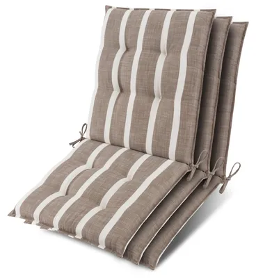 Zdjęcie produktu dla Zestaw 3 sztuk Beautissu Sun-NL – nakładka na oparcie 100 x 50 x 8 cm, beżowo-białe paski