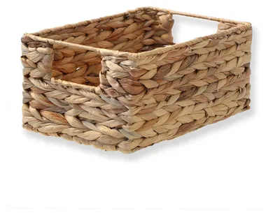 Image de CALICOSY - Panier en jacinthe d'eau armature métal - hauteur 13 cm