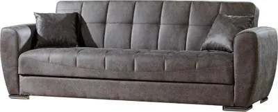 Produktbild von Schlafsofa Schlafcouch grau 229 cm mit Bettkasten - OSMA - Die Möbelfundgrube