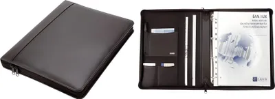 Produktbild von Alassio Alassio® Konferenzmappe MONZA 34,5 x 27 x 4 cm (B x H x T) Nappaleder schwarz