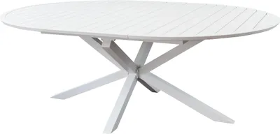 Immagine prodotto di Milani Home - tavolo da giardino allungabile, rotondo, 10 posti, bianco, piano 150/200 x 150 cm