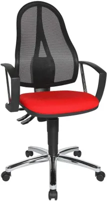 Produktbild von Topstar G210 Bürostuhl Point60 rot/Netz 383133