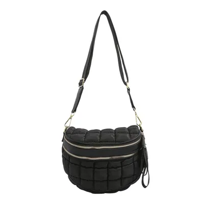 Produktbild von Crossbody Bag Damen Umhängetasche, Casual Schultertasche, Schwarz