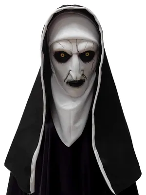 Gruselige Nonnenmaske aus Latex, Vollkopf, Halloween-Kostüm