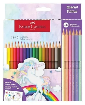 Immagine prodotto di Matite esagonali Unicorno 18+6 colori.