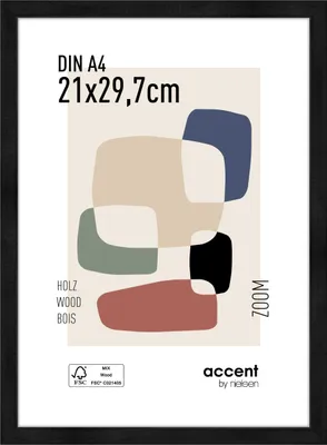Produktbild von accent by nielsen Holz Bilderrahmen Zoom, 21x29,7 cm (A4), Schwarz