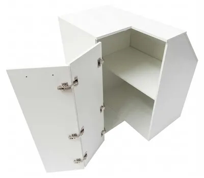 Produktbild von VDD – Eckschrank – Dachbodenschrank – Schrank für schräge Wände – Weiß – Rechte Ecke