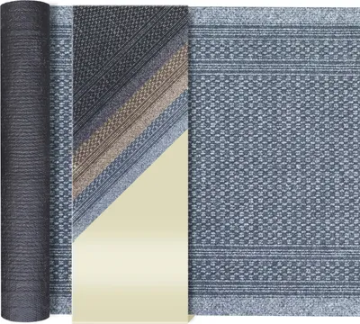 Produktbild von Primaflor Sauberlauf AZTEC Meterware 66x500 cm Hellgrau Rutschfester Flurteppich & Schmutzfangläufer