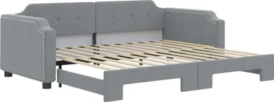 Obrázek produktu pro vidaXL Rozkládací lehátko světle šedé 100x200 cm látka