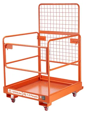 Produktbild von VEVOR Netz-Teleskoplader-Arbeitsplattform, 1817 x 1220 mm, Sicherheitskorb für Personen, 907,18 kg Tragfähigkeit, Gabelstapler-Teleskoplader-Zubehör, Sicherheitskäfig, Schwerlast-Kohlenstoffstahl, für die meisten Hubarbeiten mit Lader
