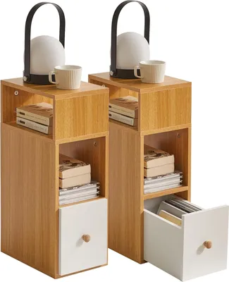 Produktbild von Modernes Nachttisch - platzsparend - 1 Stück - natürlich
