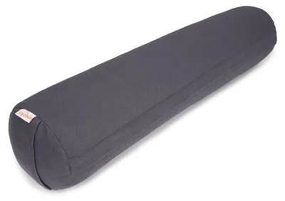 Produktbild von yogabox Yoga und Pilates Bolster / Yogarolle BASIC small - grau 65 x 15 x 15 cm Buchweizenschalen
