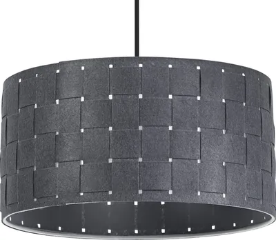 Produktbild von OSRAM Pendelleuchte Decor Felt Weaving grau aus Filz & Metall, E27, 380 mm Durchmesser, warme Lichteffekte durch gewebten Lampenschirm, nachhaltig durch austauschbare Lichtquelle, einfache Montage