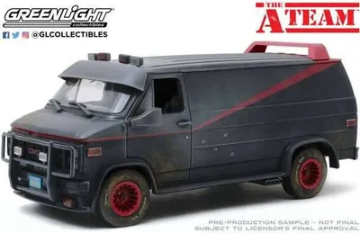 Produktbild von Greenlight Collectibles A-Team 1983 GMC Vandura Diecast Modellauto Weathered Version with Bullet Holes GL13567