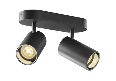 Image de ASTO TUBE, plafonnier apparent, cylindrique, GU10, 2x max. 10 W, noir