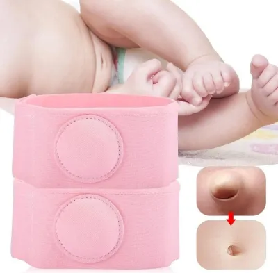 Produktbild von 2 Stück Baby Nabelbruchgürtel Tragbare weiche Baumwolle Säuglingsbehandlung Nabelband Wrap Rosa