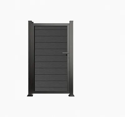 Produktbild von Gartentor aus WPC - B100 x H183 cm - Anthrazit - SENZIO