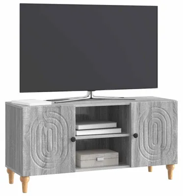 Image de Meuble TV vidaXL Sonoma gris 102 x 34,5 x 50 cm en aggloméré