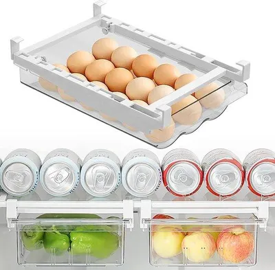 Produktbild von Eierkühler mit Schiebeschienen und Griff, Eierlade, Eierbox Organizer