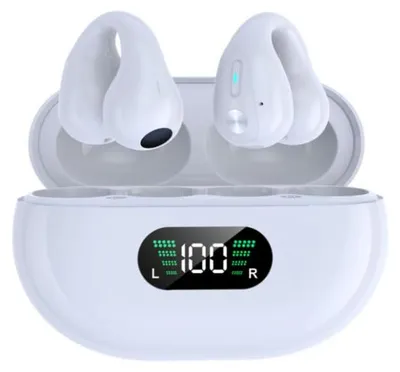 Obrázek produktu pro PRENDELUZ Bílá sluchátka s kostním vedením, otevřená konstrukce, Bluetooth