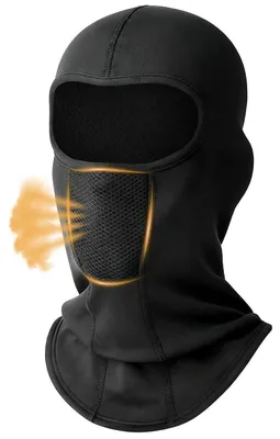 Immagine prodotto di Scaldacollo balaclava, passamontagna, maschera da sci, traspirante, antivento, caldo, per uomo e donna, colore nero
