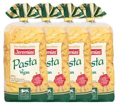 Productafbeelding van Jeremias Pasta, penne-noedels van harde tarwebloem, 500g, 4-delige verpakking