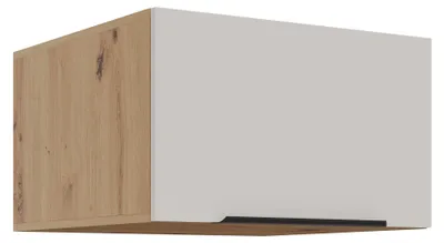 Produktbild von Aufsatzschrank Hochschrank 60 cm Küche SOLANO Kaschmir beige + Eiche Artisan matt Küchenzeile Küchenblock