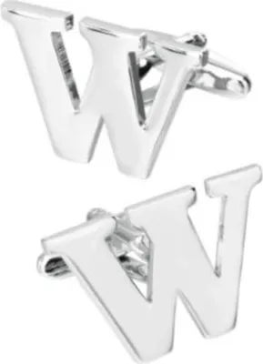 Produktbild von Manschettenknöpfe mit dem Buchstaben „W“.