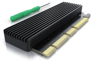 Immagine prodotto di CSL Scheda di espansione PCIe per SSD M.2 Key-M, formato a basso profilo, scheda adattatore, fino a 3938 Mbyte s, standard NVMe invece di AHCI, PCIexpress invece di SATA, PCIe x4 o x16