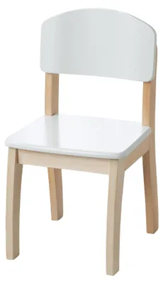 Produktbild von roba Kinderstuhl, Stuhl mit Lehne für Kinder, Holz weiß lackiert, 61,5 x 33 x 33,5 cm, Sitzhöhe 31,5 cm