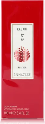 A red box for Annayake Kagari for Her Eau de Parfum.
