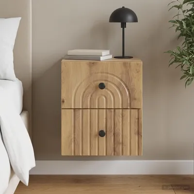 Image de Maison Exclusive - Table de chevet murale en chêne Artisan 33 x 34,5 x 40 cm