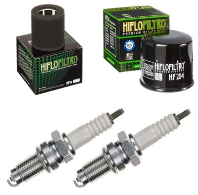 Image de Kit d'entretien pour Kawasaki EN 500 B 1994-1995 : filtre à air, filtre à huile, bougies d'allumage de pamoto - Neuf