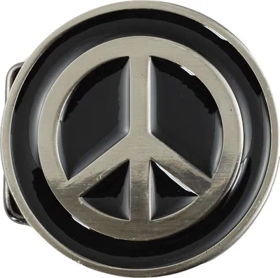 Produktbild von Lose Gürtelschnalle - auswechselbare Schnalle für Gürtel - Wechselschnalle - Peace-Zeichen 2