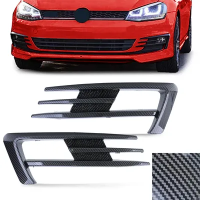 Für VW Golf 7 VII 2012-2016 Nebelscheinwerfer Rahmen Gitter Carbon Look in der Farbe Carbon von Carparts-Online GmbH