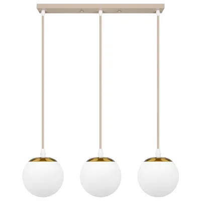 Produktbild von MasterLED Pendelleuchte Bali-12 E27 3-flammig Beige-Gold linear