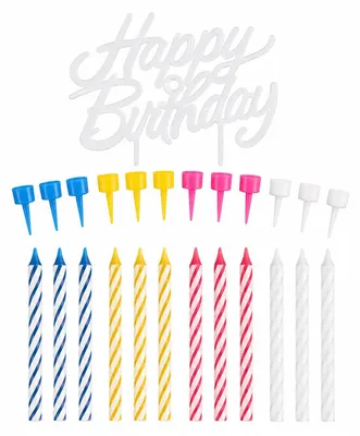 Produktbild von Geburtstagskerzen Set "Happy Birthday", KI-generiertes Bild