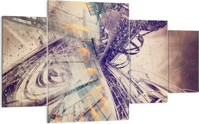 Produktbild von Bild auf Leinwand - Leinwandbild - Abstraktion modern - 160x90cm - Wand Bild - Wanddeko - Leinwanddruck - Bilder - Kunstdruck - Wanddekoration - Leinwand bilder - Wandkunst - DL160x90-4057
