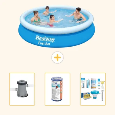 Immagine prodotto di Bestway Fast Set, piscina rotonda - 366x76 cm - 4 pezzi - Modello S22662